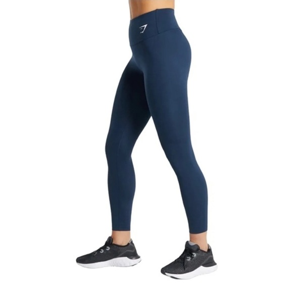 Gymshark Women’s Training Leggings High Waist Navy Blue Small - Picture 2 of 8